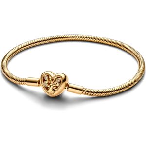Pandora Gold Family Tree Heart Clasp Snake Chain Bracelet - 16cm Pandora Gold Family Tree Heart Clasp Snake Chain Bracelet - 16cm