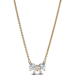 Pandora Gold Sparkling Bow Collier Necklace Pandora Gold Sparkling Bow Collier Necklace