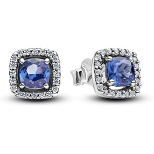 Pandora Silver Sparkling Blue Halo Stud Earrings Pandora Silver Sparkling Blue Halo Stud Earrings