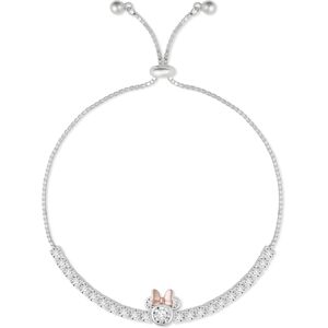 Disney Silver Rose Gold Minnie Tennis Slide Bracelet - Rose Gold Disney Silver Rose Gold Minnie Tennis Slide Bracelet - Rose Gold