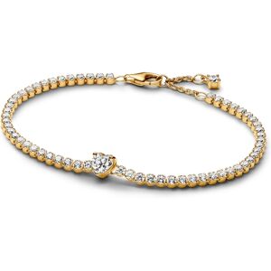 Pandora Gold Sparkling Heart Tennis Bracelet - 18cm Pandora Gold Sparkling Heart Tennis Bracelet - 18cm