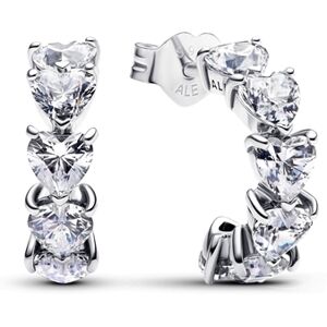 Pandora Sparkling Hearts Open Hoop Earrings Pandora Sparkling Hearts Open Hoop Earrings