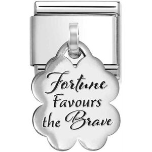 Nomination 'Fortune Favours The Brave' Clover Charm Nomination 'Fortune Favours The Brave' Clover Charm