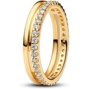 Pandora Gold Double Band Ring - 54 Pandora Gold Double Band Ring - 54