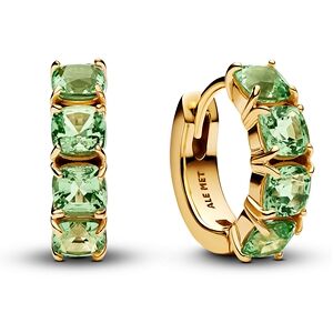 Pandora Gold Green Crystal Hoop Earrings Pandora Gold Green Crystal Hoop Earrings