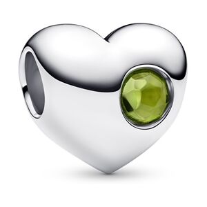 Pandora Silver Engravable August Birthstone Heart Charm Pandora Silver Engravable August Birthstone Heart Charm