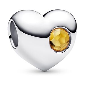 Pandora Silver Engravable November Birthstone Heart Charm Pandora Silver Engravable November Birthstone Heart Charm