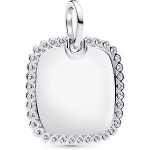 Pandora Silver Engravable Square Tag Pendant Pandora Silver Engravable Square Tag Pendant