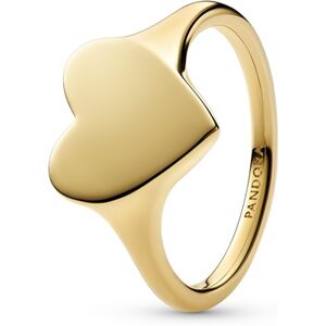 Pandora Gold Engravable Heart Ring - 56 Pandora Gold Engravable Heart Ring - 56