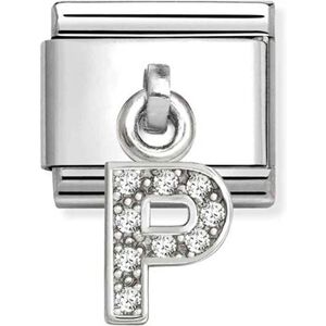 Nomination Silver CZ Dangle P Charm Nomination Silver CZ Dangle P Charm