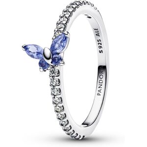 Pandora Silver Blue Sparkling Butterfly Ring - 58 Pandora Silver Blue Sparkling Butterfly Ring - 58