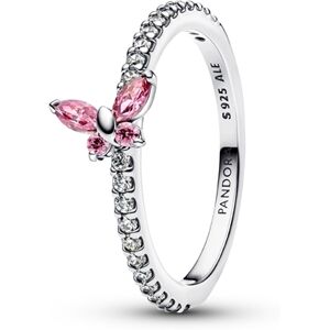 Pandora Silver Pink Sparkling Butterfly Ring - 58 Pandora Silver Pink Sparkling Butterfly Ring - 58