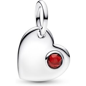 Pandora January Birthstone Engravable Heart Dangle Charm Pandora January Birthstone Engravable Heart Dangle Charm