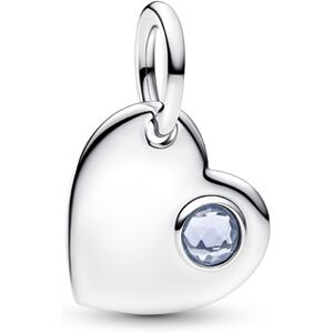 Pandora March Birthstone Engravable Heart Dangle Charm Pandora March Birthstone Engravable Heart Dangle Charm