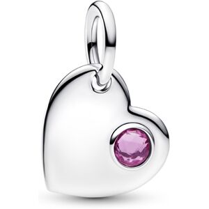 Pandora October Birthstone Engravable Heart Dangle Charm Pandora October Birthstone Engravable Heart Dangle Charm