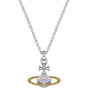 Vivienne Westwood Silver Two Tone Mayfair Bas Relief Stud Necklace - 47cm Vivienne Westwood Silver Two Tone Mayfair Bas Relief Stud Necklace - 47cm