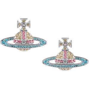 Vivienne Westwood Silver Kika Aqua Rose Studs - Silver Vivienne Westwood Silver Kika Aqua Rose Studs - Silver