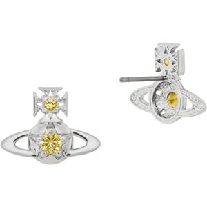 Vivienne Westwood Silver Lee Orb Star Yellow CZ Studs - Silver Vivienne Westwood Silver Lee Orb Star Yellow CZ Studs - Silver