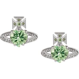 Vivienne Westwood Silver Light Green Ariella Studs - Silver Vivienne Westwood Silver Light Green Ariella Studs - Silver