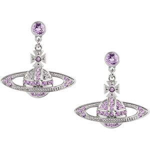 Vivienne Westwood Silver Violet Mini Bas Relief Drop Earrings - Silver Vivienne Westwood Silver Violet Mini Bas Relief Drop Earrings - Silver