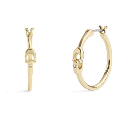 Coach Gold Interlinked C Hoop Earrings - Gold Coach Gold Interlinked C Hoop Earrings - Gold