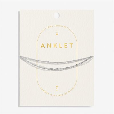 Joma Silver Style Double Layer Twist Anklet - Silver Joma Silver Style Double Layer Twist Anklet - Silver