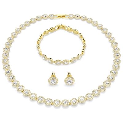 Swarovski Gold Una Angelic White Round Cut Gift Set Swarovski Gold Una Angelic White Round Cut Gift Set