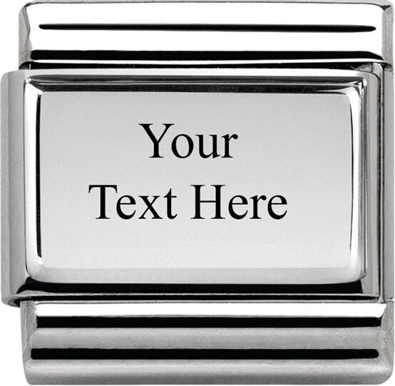 Nomination Silver Engraving Plate Charm