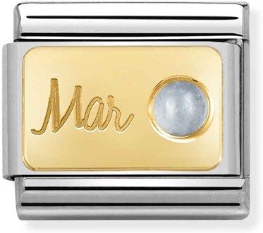 Nomination March Aquamarine Birthstone Charm