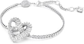 Swarovski Matrix Silver Heart Bracelet - 20cm