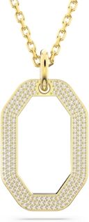 Swarovski Dextera Gold Octagon Necklace - 49.5cm