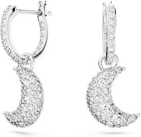 Swarovski Luna Moon Clear Crystal Drop Earrings
