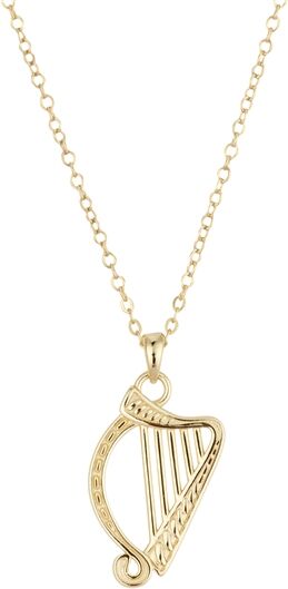 Argento Gold 14k Plated Harp Necklace - Gold