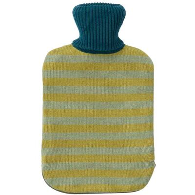 Land & Shore Shore Stripe Hot Water Bottle Cover, Green Land & Shore Shore Stripe Hot Water Bottle Cover, Green