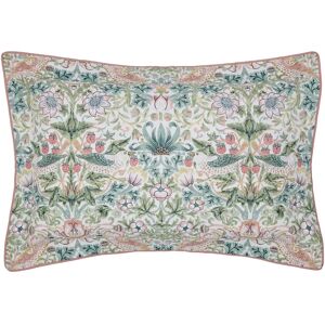 Morris & Co William Morris Strawberry Thief Oxford Pillowcase, Cochineal Pink