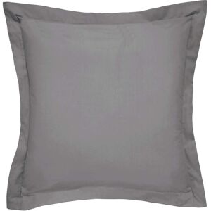 Bedeck of Belfast Fine Linens 300 Thread Count Egyptian Cotton Square Oxford Pillowcase, Charcoal