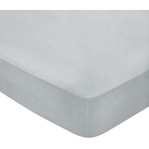 Bedeck of Belfast Fine Linens 300 Thread Count Egyptian Cotton Kingsize Fitted Sheet, Silver