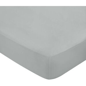 Bedeck of Belfast Fine Linens 600 Thread Count Egyptian Cotton Single Fitted Sheet, Grey