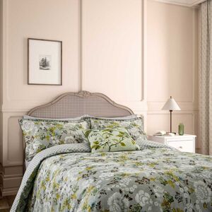 English Heritage Eagle House Damask Single Duvet Cover SET, Seagrass