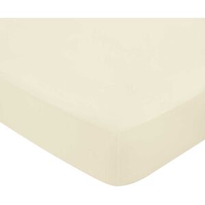 Bedeck of Belfast Fine Linens 400 Thread Count Sateen Plain Dye Double Fitted Sheet, Chalk Bedeck of Belfast Fine Linens 400 Thread Count Sateen Plain Dye Double Fitted Sheet, Chalk