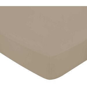 Bedeck of Belfast Fine Linens 400 Thread Count Sateen Plain Dye Double Fitted Sheet, Truffle Bedeck of Belfast Fine Linens 400 Thread Count Sateen Plain Dye Double Fitted Sheet, Truffle