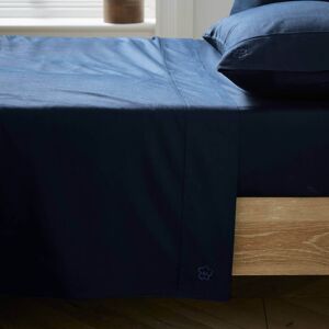 Ted Baker 250 Thread Count Plain Dye Super Kingsize Flat Sheet, Navy Ted Baker 250 Thread Count Plain Dye Super Kingsize Flat Sheet, Navy