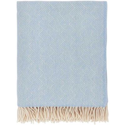 Bedeck of Belfast Rosanna Woven Throw, Soft Blue Bedeck of Belfast Rosanna Woven Throw, Soft Blue