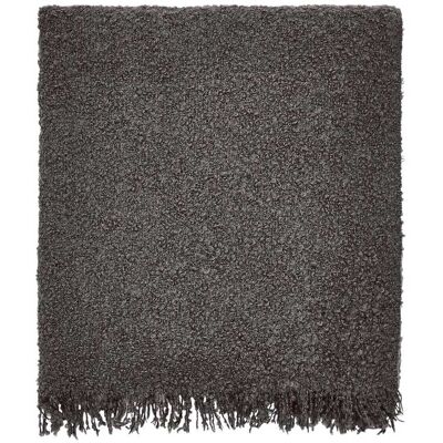Bedeck of Belfast Boucle Throw, Charcoal & Silver Bedeck of Belfast Boucle Throw, Charcoal & Silver