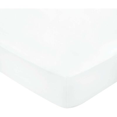 Bedeck of Belfast Fine Linens 600 Thread Count Egyptian Cotton Double Fitted Sheet, White Bedeck of Belfast Fine Linens 600 Thread Count Egyptian Cotton Double Fitted Sheet, White