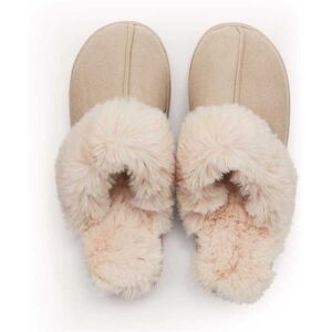 Murmur Tilda Faux Fur Slippers Size 6-7, Linen Murmur Tilda Faux Fur Slippers Size 6-7, Linen