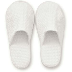 Murmur Spa Collection Waffle Slippers, White Murmur Spa Collection Waffle Slippers, White
