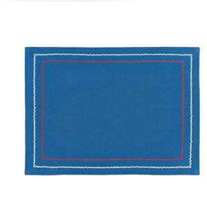 Land & Shore Embroidered Placemat, Blue/Red - Set of 2 Land & Shore Embroidered Placemat, Blue/Red - Set of 2