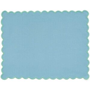 Land & Shore Scallop Trim Placemat, Green Land & Shore Scallop Trim Placemat, Green
