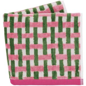 Harlequin Sophie Robinson Basket Weave Bath Towel, Rose & Peridot Harlequin Sophie Robinson Basket Weave Bath Towel, Rose & Peridot